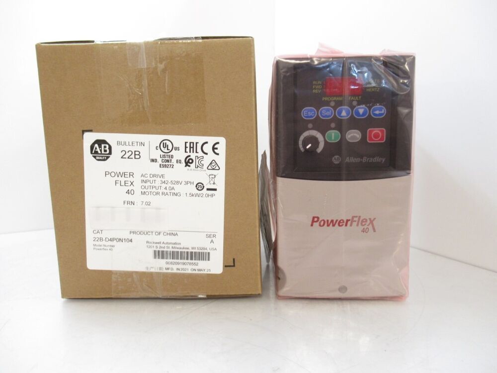 22B-D4P0N104 22BD4P0N104 Allen Bradley PowerFlex 40 AC Drive SURPLUS IN BOX 2021 Fedex or DHL