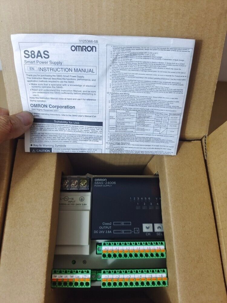 Omron S8AS-24006N Power Supply S8AS24006N New In Box Expedited Shipping DHL / UPS / FedEx