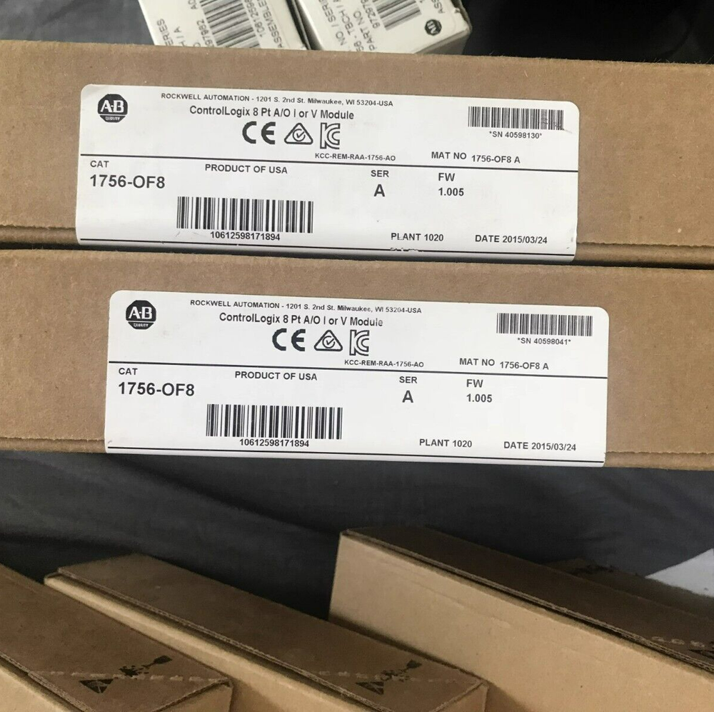 New Factory Sealed AB 1756-OF8 SER A ControlLogix 8 Pt PLC Output Module 1756OF8 UPS / DHL / Fedex