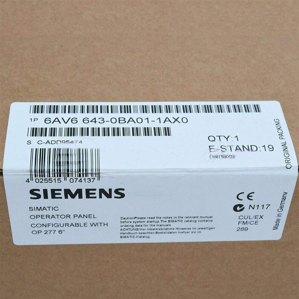 1PCS Siemens HMI 6AV6 643-0BA01-1AX0 6AV6643-0BA01-1AX0 NEW