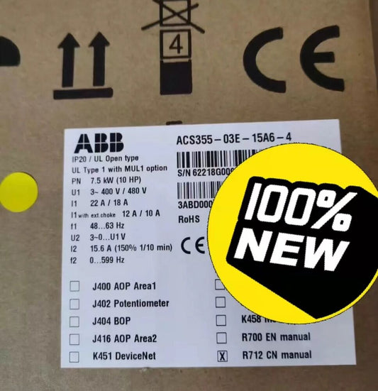 ACS355-03E-15A6-4 brand new ABB frequency converter with box, free shipping UPS / DHL / Fedex