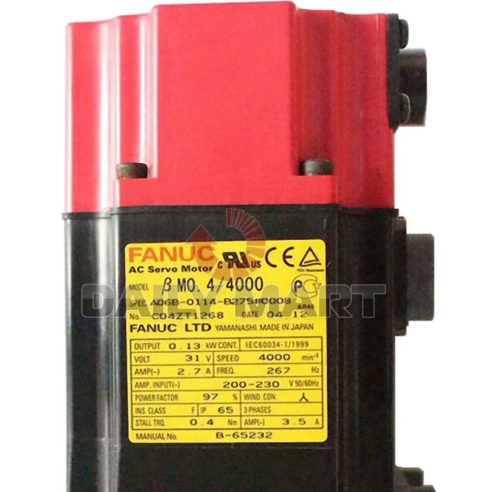 Used FANUC AC SERVO MOTOR A06B-0114-B275