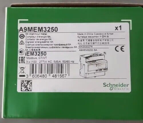 A9MEM3250 brand new Schneider iEM3000 energy meter with box, free of postage UPS / DHL / Fedex