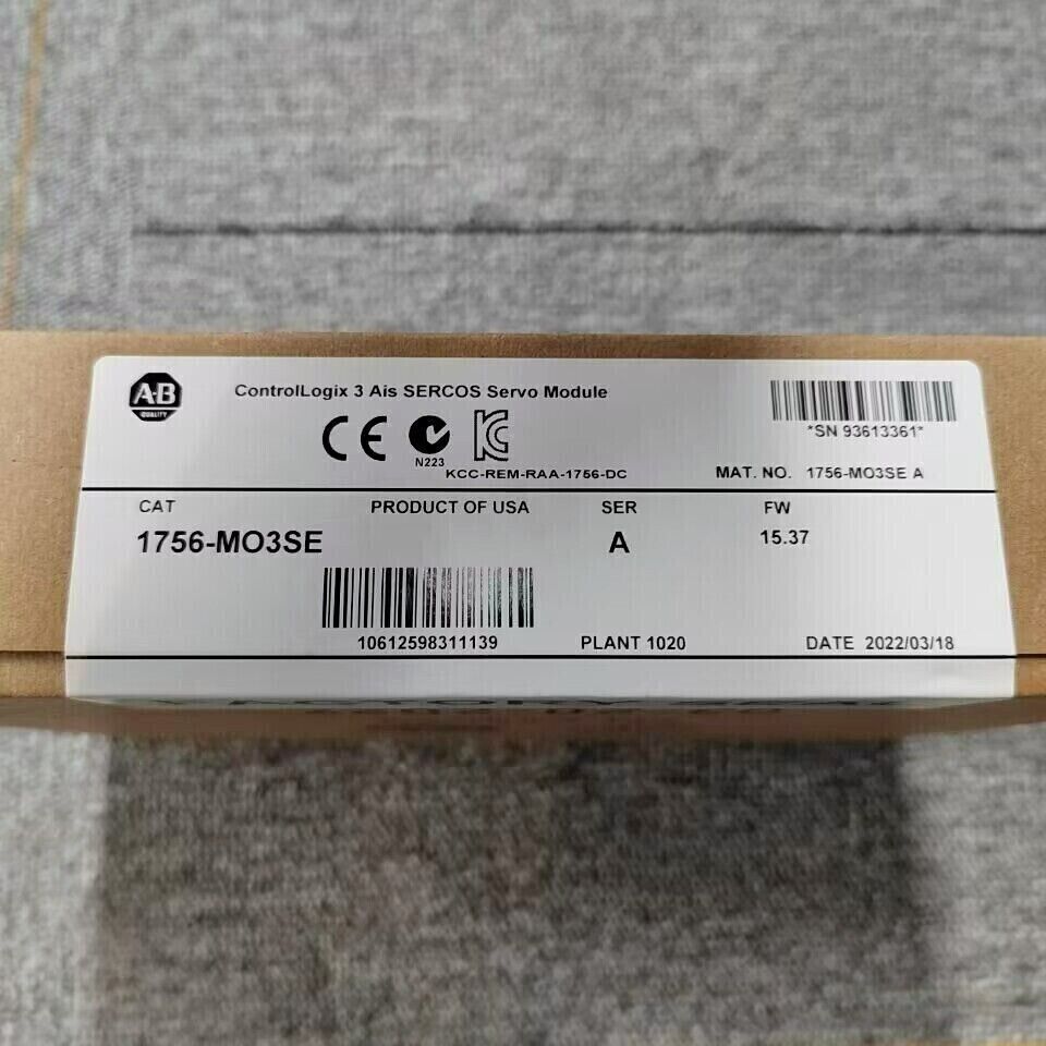 New Factory Sealed AB 1756-M03SE / A ControlLogix 3 Axis SERCOS Interface Module DHL / UPS / FedEx