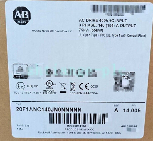 Sealed Allen-Bradley 20F1ANC140JN0NNNNN AC Drive 400VAC AB 20F1ANC140JN0NNNNN DHL / UPS / FedEx