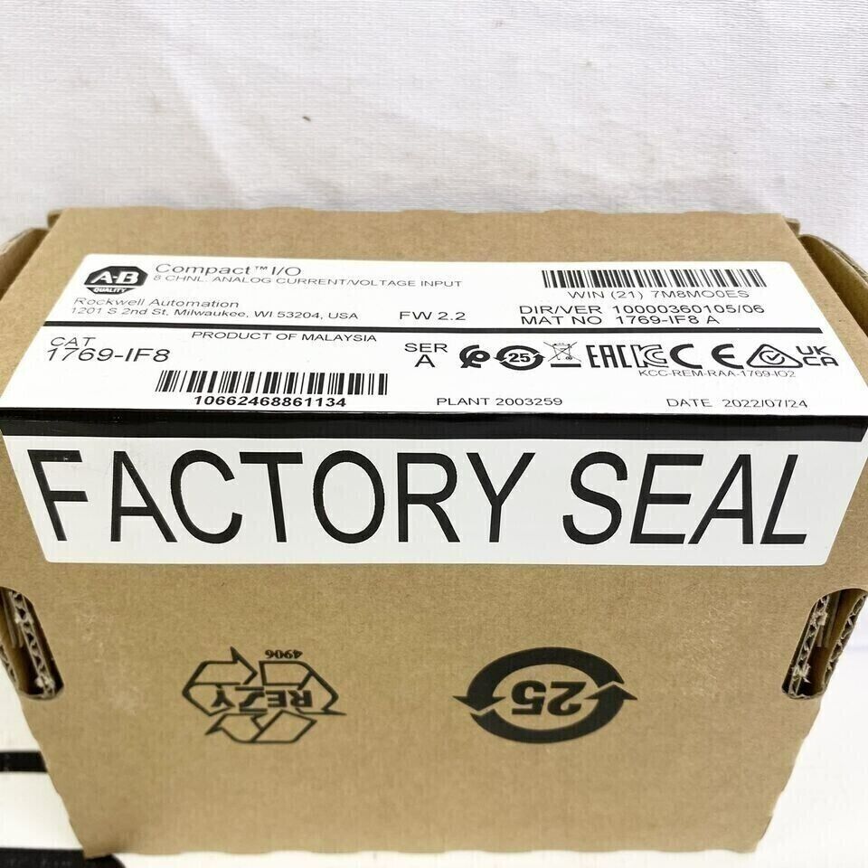 NEW Factory Sealed AB 1769-IF8 /A CompactLogix 8 Pt Analog Input Module 1769IF8 DHL / UPS / FedEx