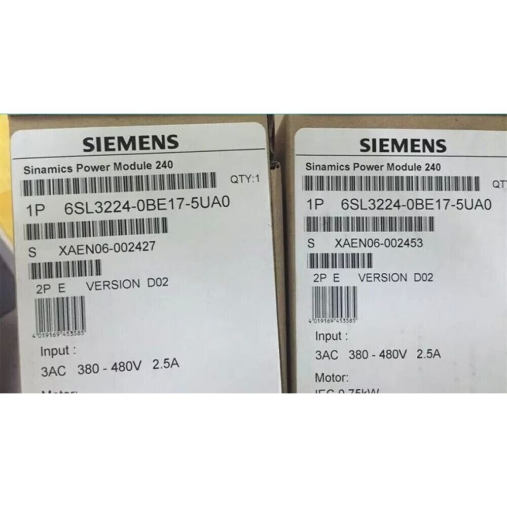 New Siemens 6SL3 224-0BE17-5UA0 6SL3224-0BE17-5UA0 G120 PM 240 Power Module