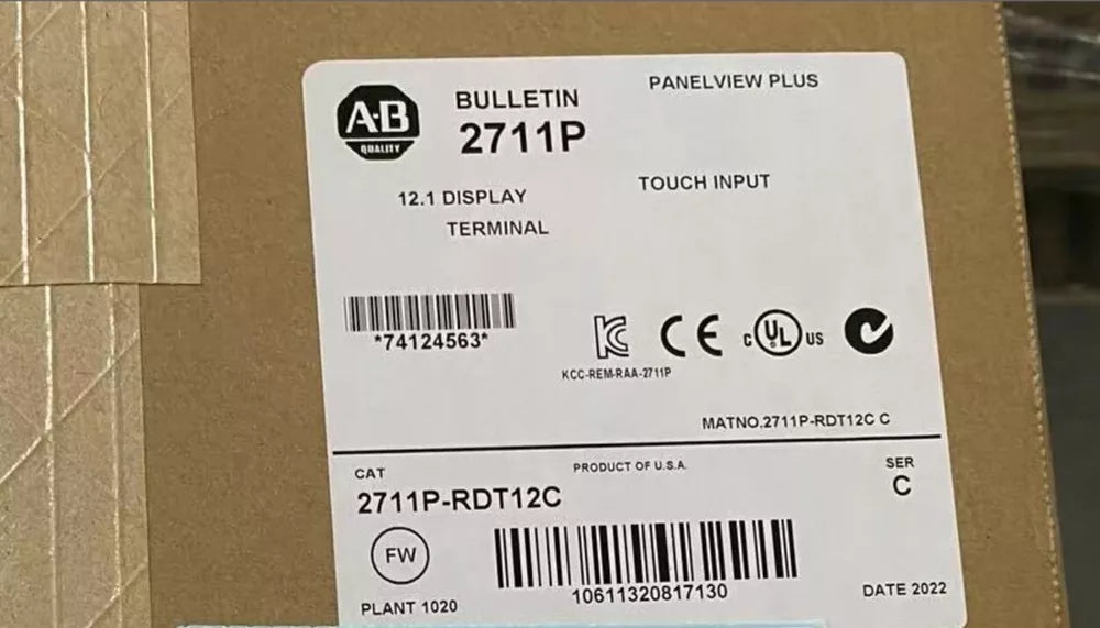 Allen Bradley 2711P-RDT12C Ser C Panelview Plus 1250 Color Touch Display Only US DHL / UPS / FedEx