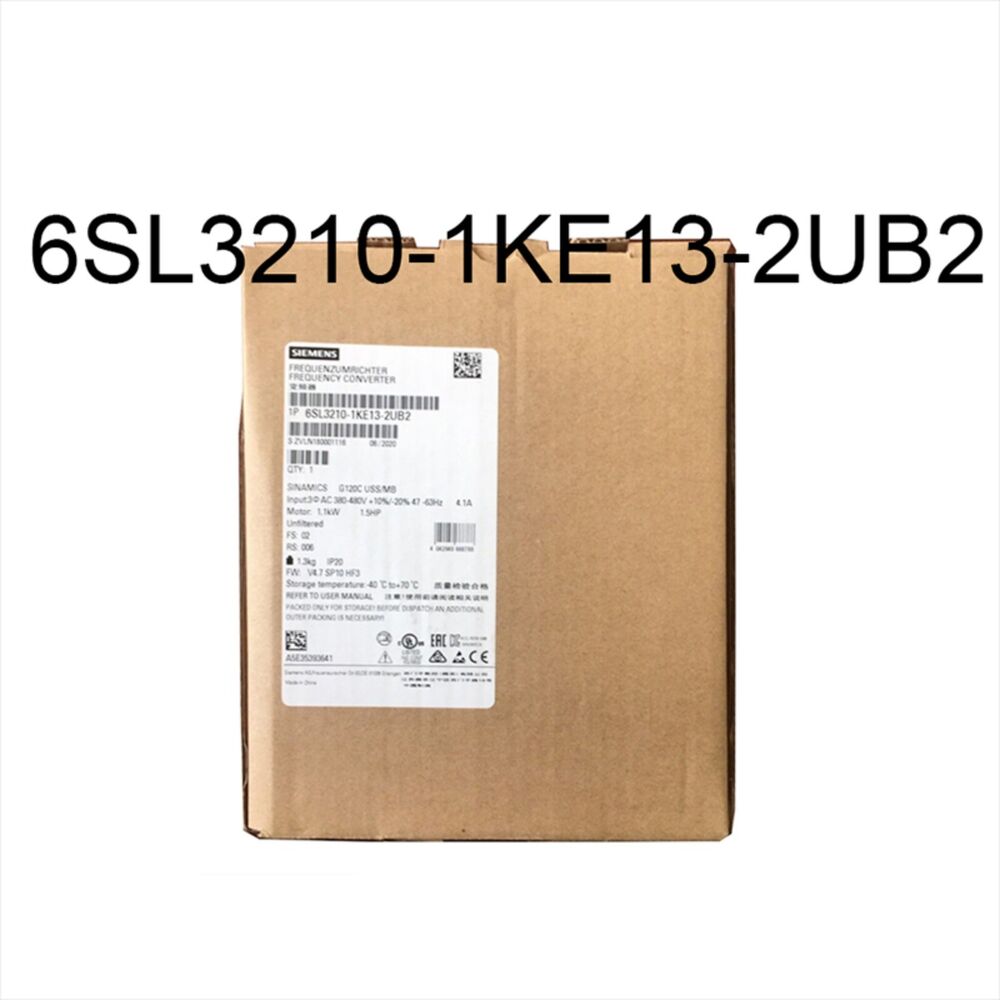 New Siemens 6SL3210-1KE13-2UB2 6SL3 210-1KE13-2UB2 G120C RATED POWER 1,1KW