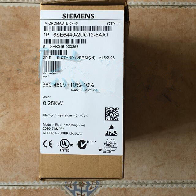 New Siemens 6SE6440-2UC12-5AA1 6SE64402UC125AA1 MICROMASTER440 without filter