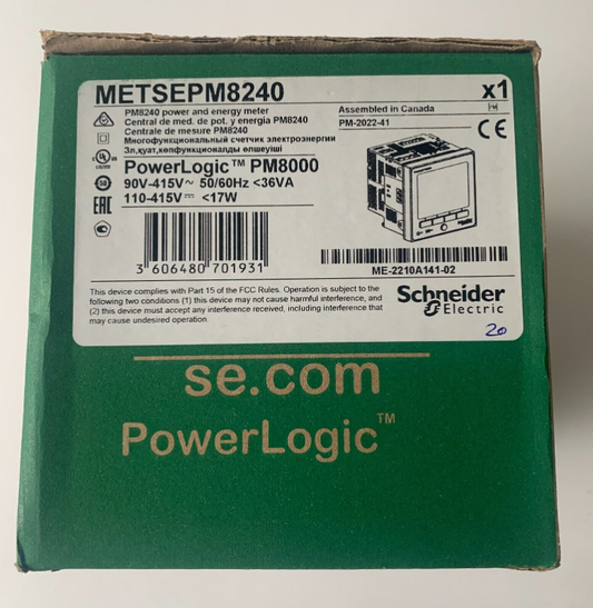 1PC New Schneider Electric METSEPM8240 Power Logic PM8240 Panel Mount Meter DHL / UPS / FedEX