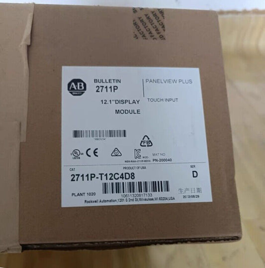 2022 New In Box AB 2711P-T12C4D8 2711PT12C4D8 PanelView Plus 12.1" Surplus- DHL / UPS / FedEx