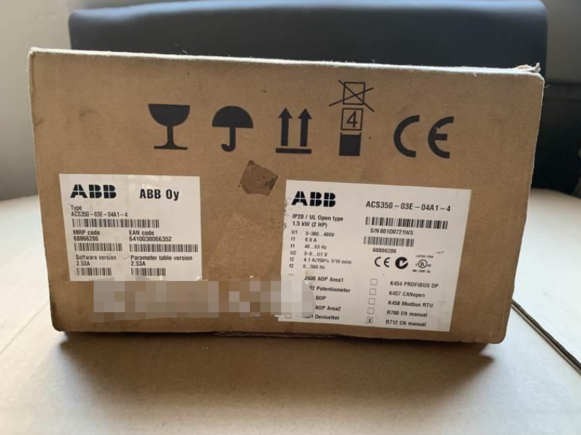 1PC New ABB ACS355-03E-04A1-4 380V 1.5KW Frequency Converter Brand