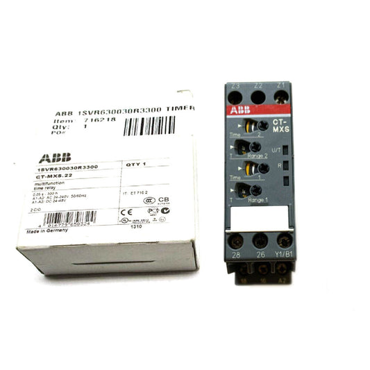 1PC New ABB 1SVR630030R3300 Multifunction Time Relay CT-MXS.22 DHL / UPS / FedEx