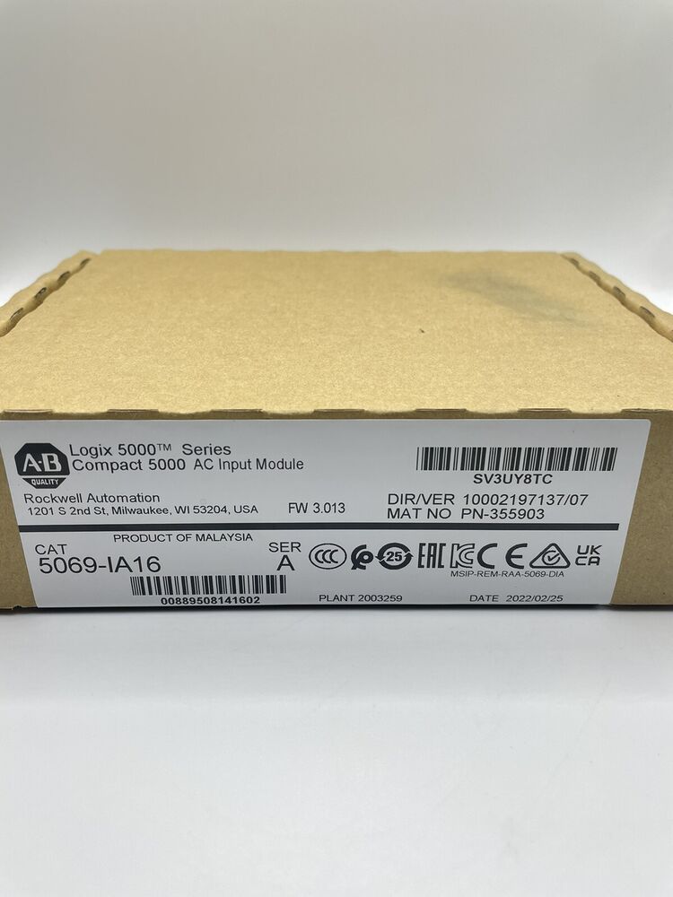 AB 5069-IA16 Allen Bradley 5069IA16 Compact Logix 5000 Input Module New In Box UPS / DHL / Fedex