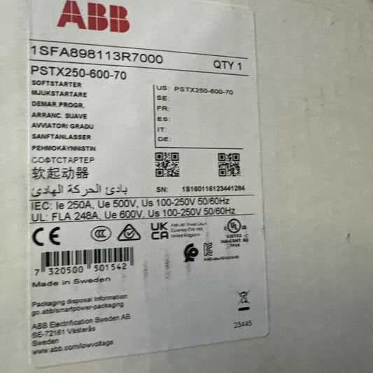 ABB PSTX250-600-70 Soft Start PSTX250-600-70 New in Box Fast Shipping 1pcs