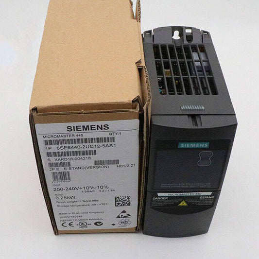 New Siemens 6SE6440-2UC12-5AA1 6SE6440-2UC12-5AA1 MICROMASTER440 without filter