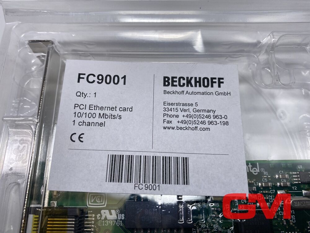 Beckhoff PCI Ethernet Card FC9001 Pvi 10/100 Mbits / S 1 Channel