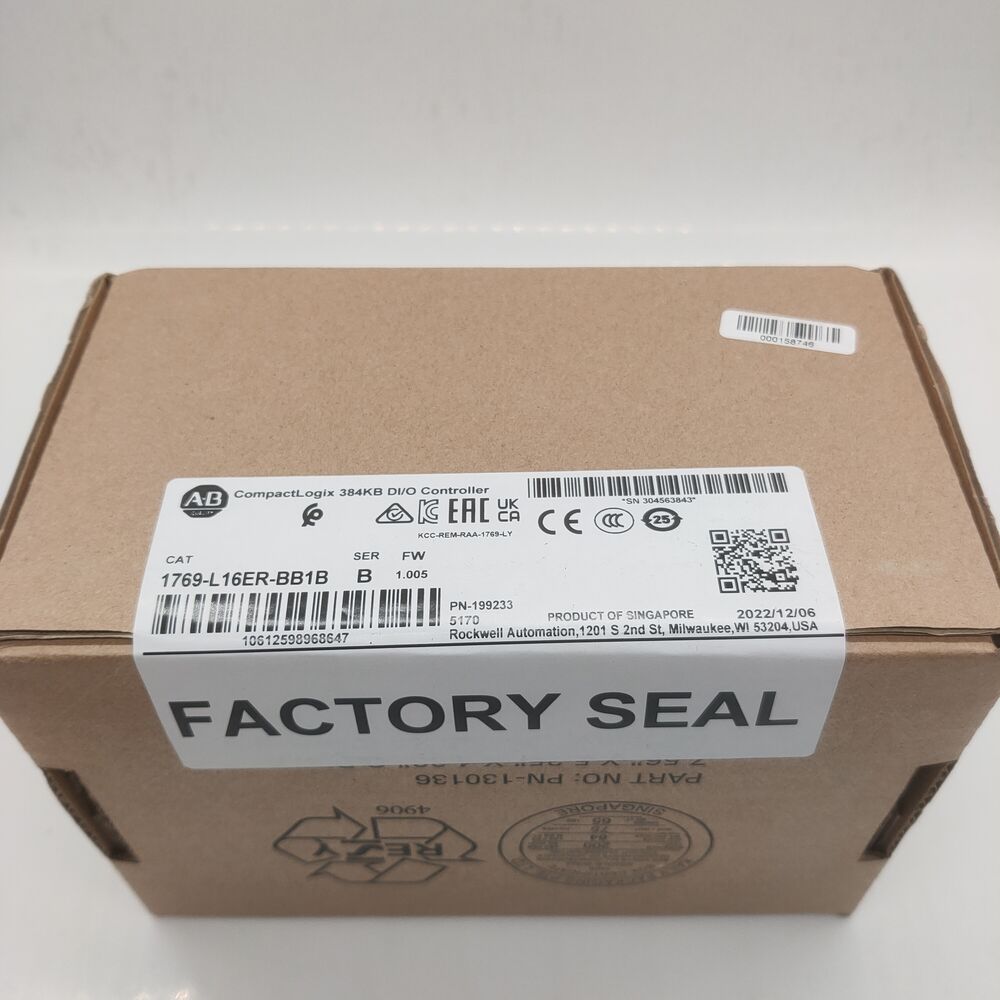 Factory Sealed Allen-Bradley 1769-L16ER-BB1B CompactLogix 384KB DI/O Controller DHL / UPS / FedEx