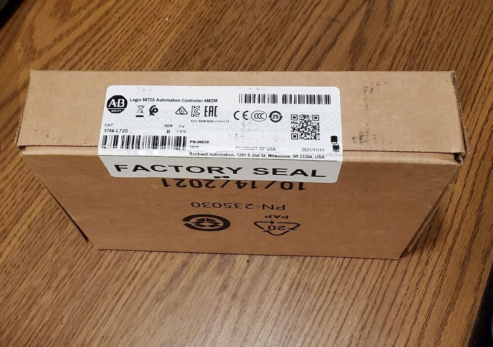 Allen-Bradley 1756-L72S AB 1756-L72S Automation Controller 4m/2m 2022 New Sealed DHL / UPS / FedEx