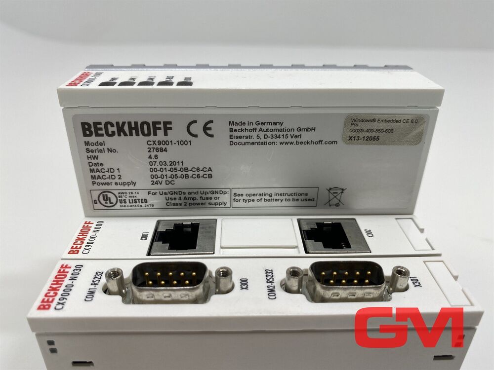 Beckhoff Control Unit CX9001-1001 Module Set CX9000-N030 CX9000-N000 Hw 4.6 Unit