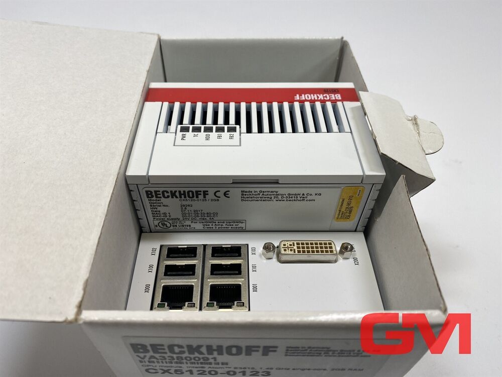 Beckhoff CPU CX5120-0123 Base Unit CX5120-0125 Hw 2.8+ CX1800 Win CX2900-0030