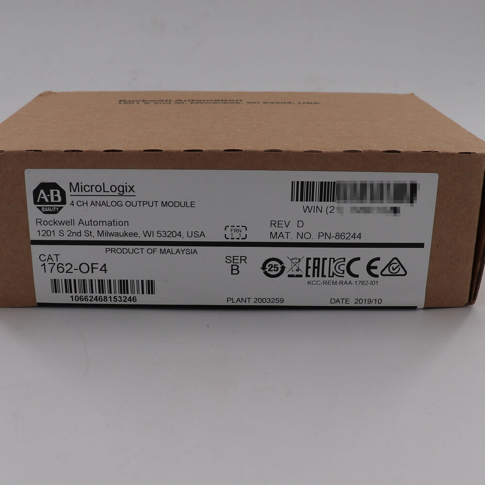 1PC Allen-Bradley 1762-OF4 MicroLogix 4Point Analog Output Module Factory Sealed DHL / UPS / FedEx