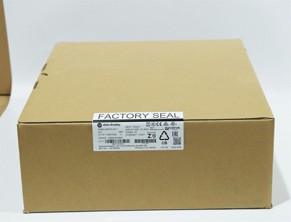 Allen-Bradley 2711P-T12W21D8S PanelView Plus 7 Graphic Terminal 12.1 inch Sealed DHL / UPS / FedEx