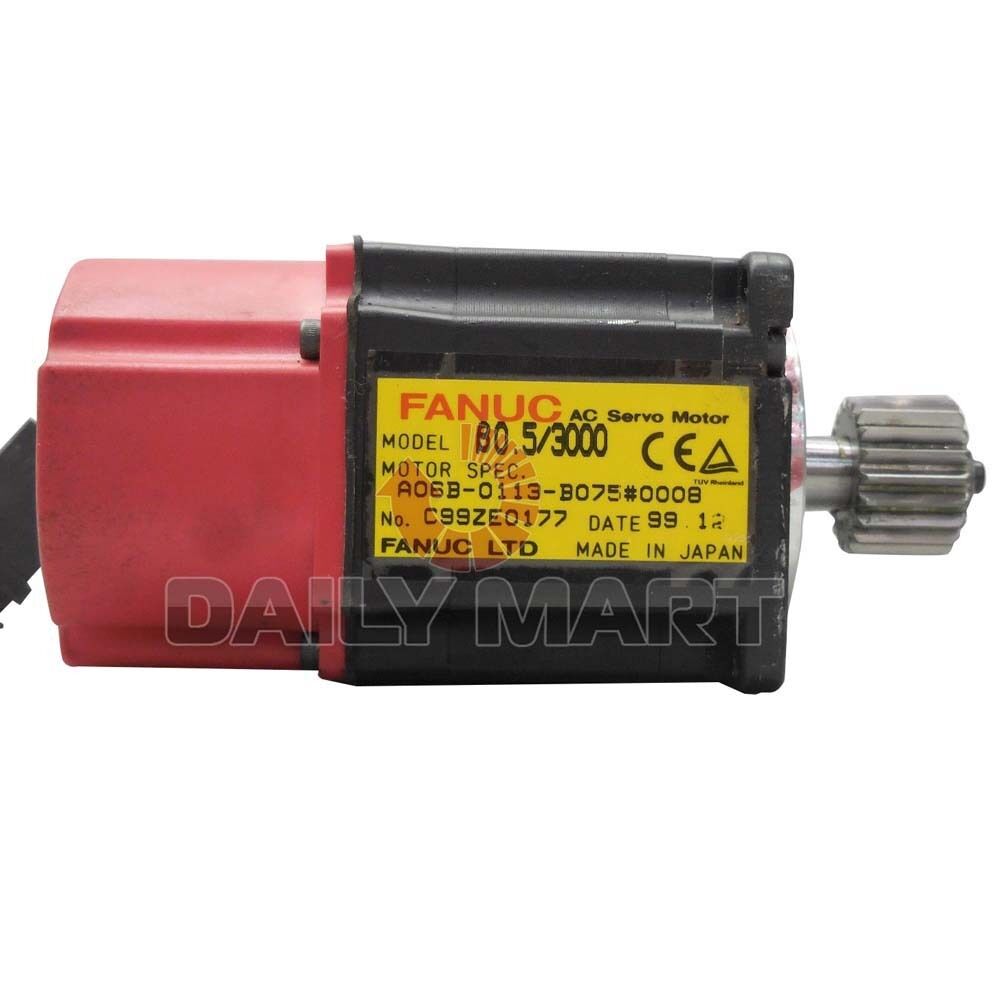 Used FANUC AC SERVO MOTOR A06B-0113-B075