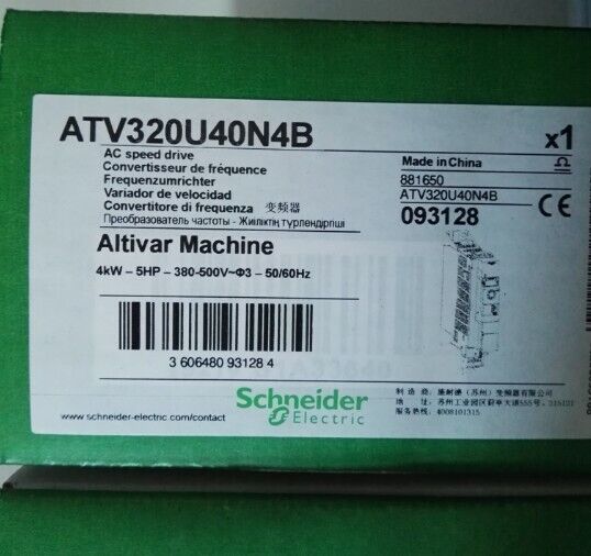 1PC New Schneider ATV320U40N4B Inverter ATV320U40N4B In Box Expedited Shipping DHL / UPS / FedEX