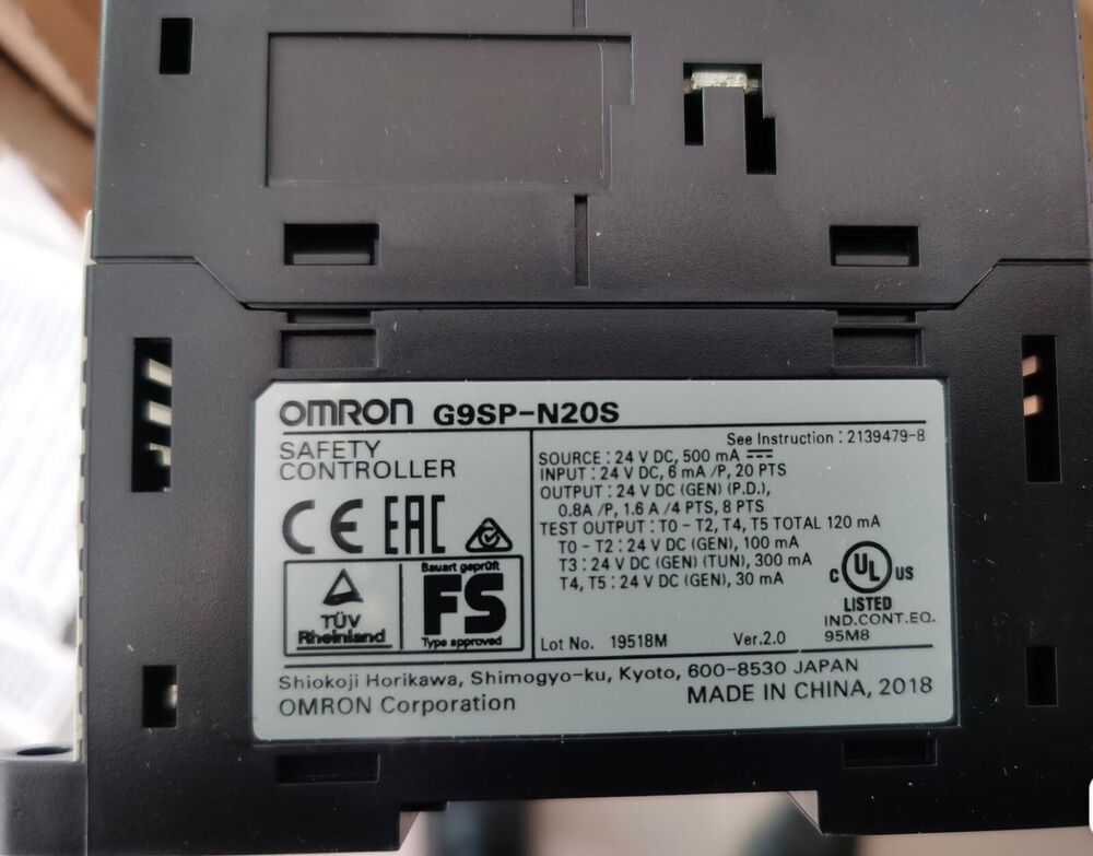 New In Box Omron G9SP-N20S Safety Controller G9SPN20S Free Expedited Shipping UPS / DHL / Fedex