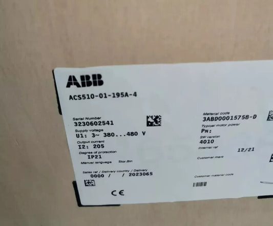 ACS510-01-195A-4 New IN STOCK ABB Frequency Converter ACS51001195A4 Ship by UPS