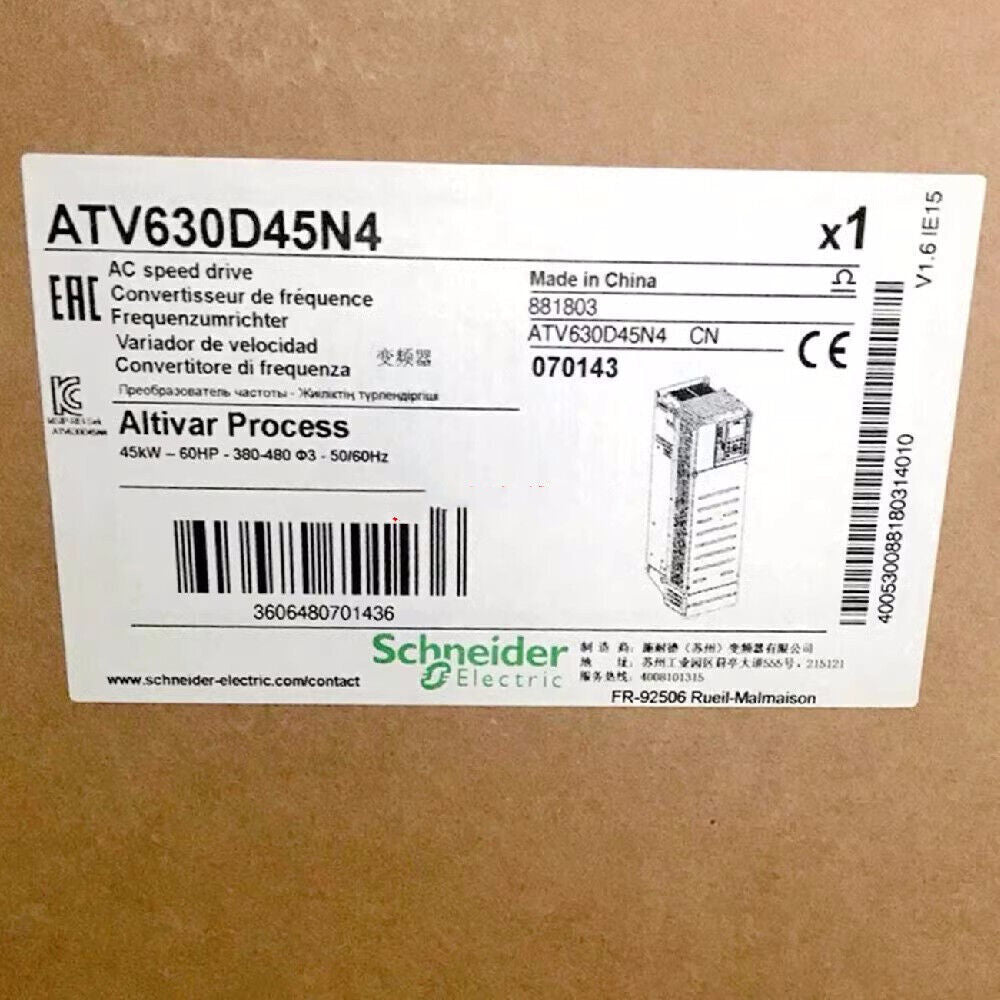 1PC New Schneider ATV630D45N4 Inverter In Box Expedited Shipping DHL / UPS / FedEX