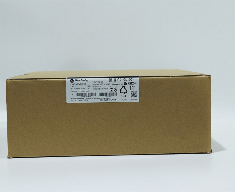 Allen-Bradley 2711P-T12W21D8S PanelView Plus 7 Graphic Terminal 12.1 inch Sealed DHL / UPS / FedEx