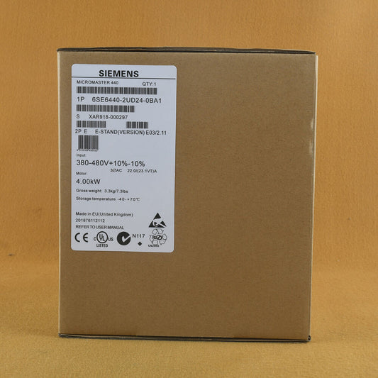 New Siemens 6SE6 440-2UD24-0BA1 6SE6440-2UD24-0BA1 MICROMASTER440 without filter