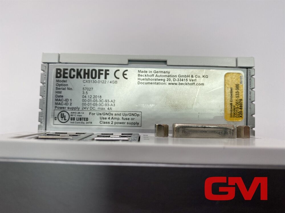 Beckhoff Embedded-Pc CPU Module CX5130-0122 4GB Industrial PC Hw 3.5