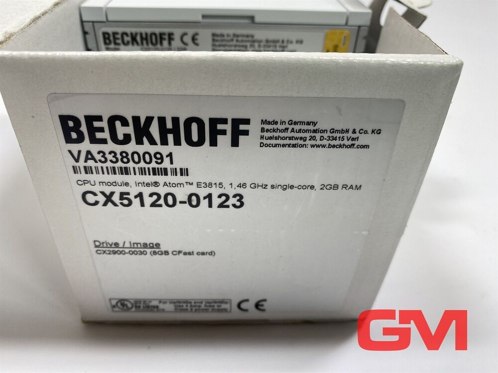 Beckhoff CPU CX5120-0123 Base Unit CX5120-0125 Hw 2.8+ CX1800 Win CX2900-0030