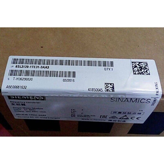 NEW SIEMENS 6SL3120-1TE31-3AA3 6SL3 120-1TE31-3AA3 S120 SINGLE MOTOR MODULE UPS / DHL / Fedex