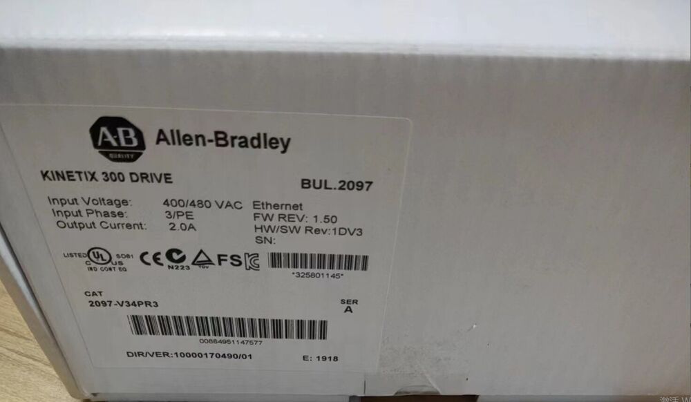 AB 2097V34PR3 Allen Bradley 2097-V34PR3 Kinetix 300 Servo Driver Factory Sealed DHL / UPS / FedEx