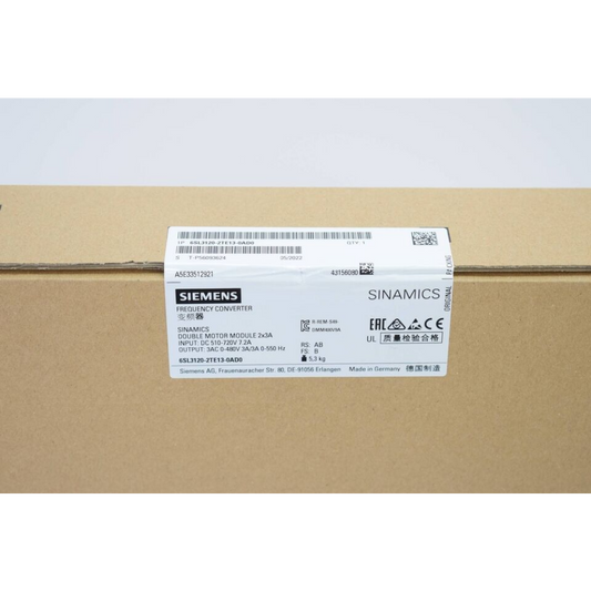 6SL3120-2TE13-0AD0 SIEMENS SINAMICS S120 Dual Motor Module Brand New in Box! Fedex / DHL