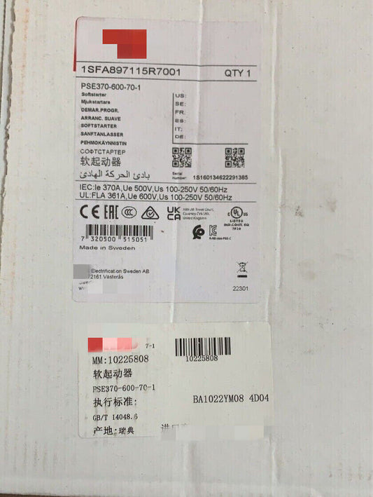 PSE370-600-70-1 NEW ABB Inverter PSE370-600-70-1 Brand New Fast Shipping 1pcs