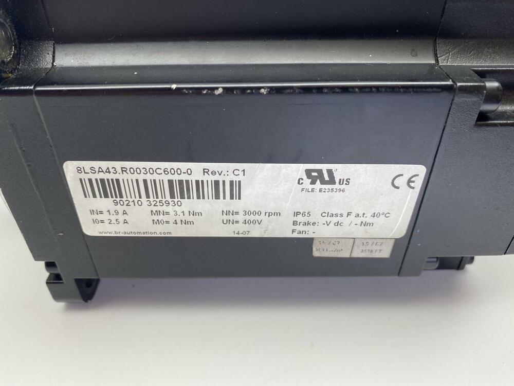 B&R Synchron-Motor 8LSA43.R0030C600-0 Revision C1 Motor Servo Motor 8LSA43 R0030