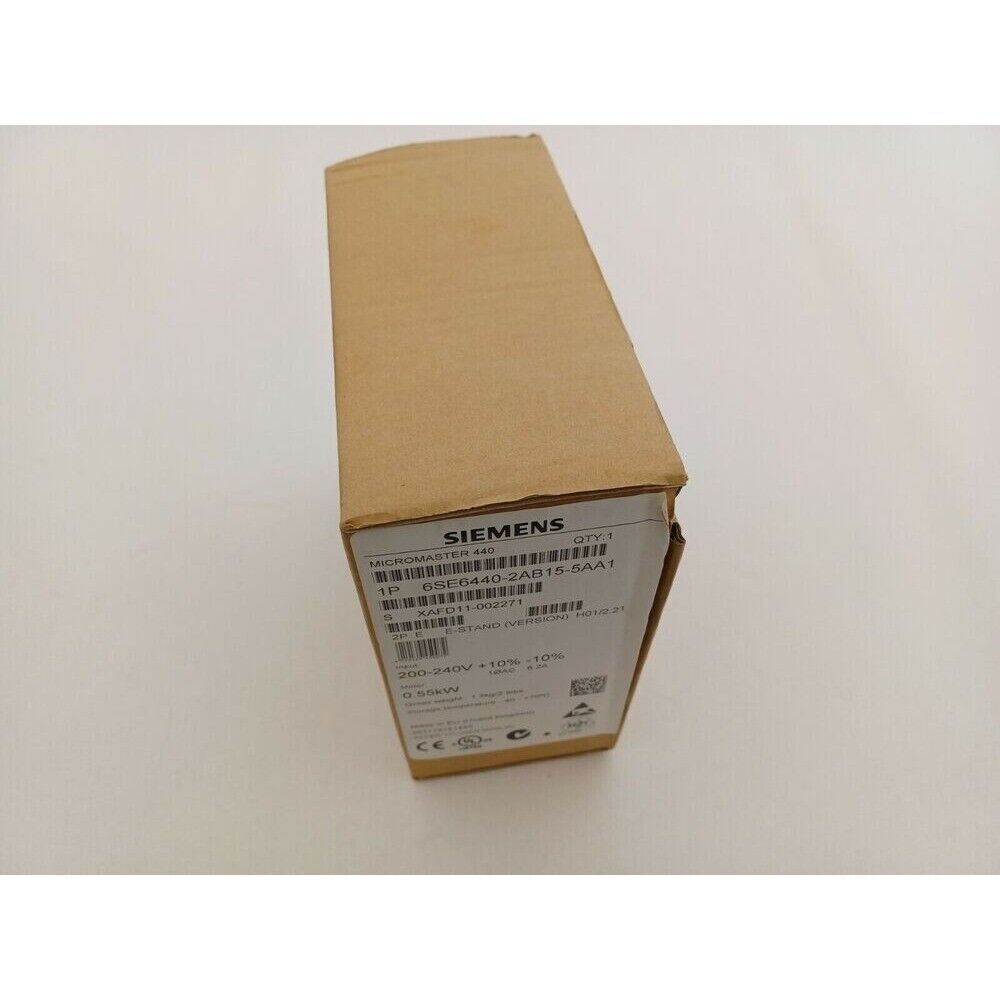 New Siemens 6SE6440-2AB15-5AA1 6SE64402AB155AA1 MICROMASTER440 without filter