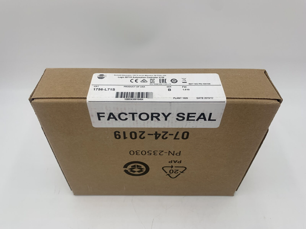 New Sealed Allen Bradley AB 1756-L71S Ser B GuardLogix Automation Controller DHL / UPS / FedEx