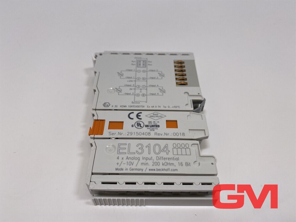 Beckhoff 4-channel analog input EL{3104} EtherCAT - Terminal EL 3104