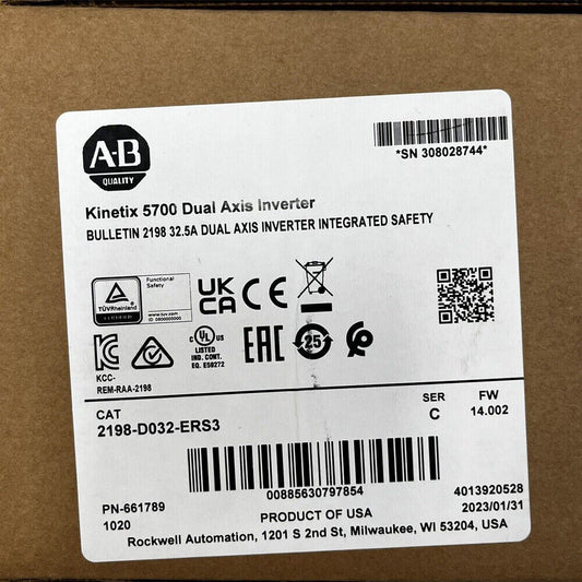 Allen-Bradley 2198-D032-ERS3 Kinetix 5700 Dual Axis Inverter 2198D032ERS3 Sealed DHL / UPS / FedEx