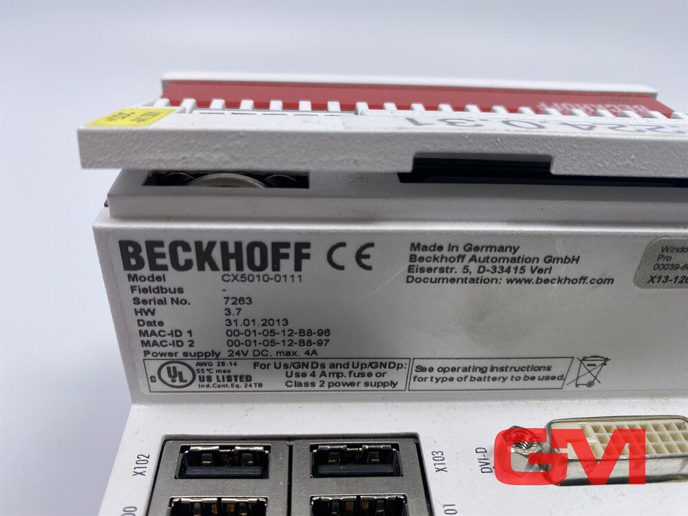 Beckhoff CPU Module CX5010-1111 K-Bus Hw 3.7 Flash Card CX1900-0013