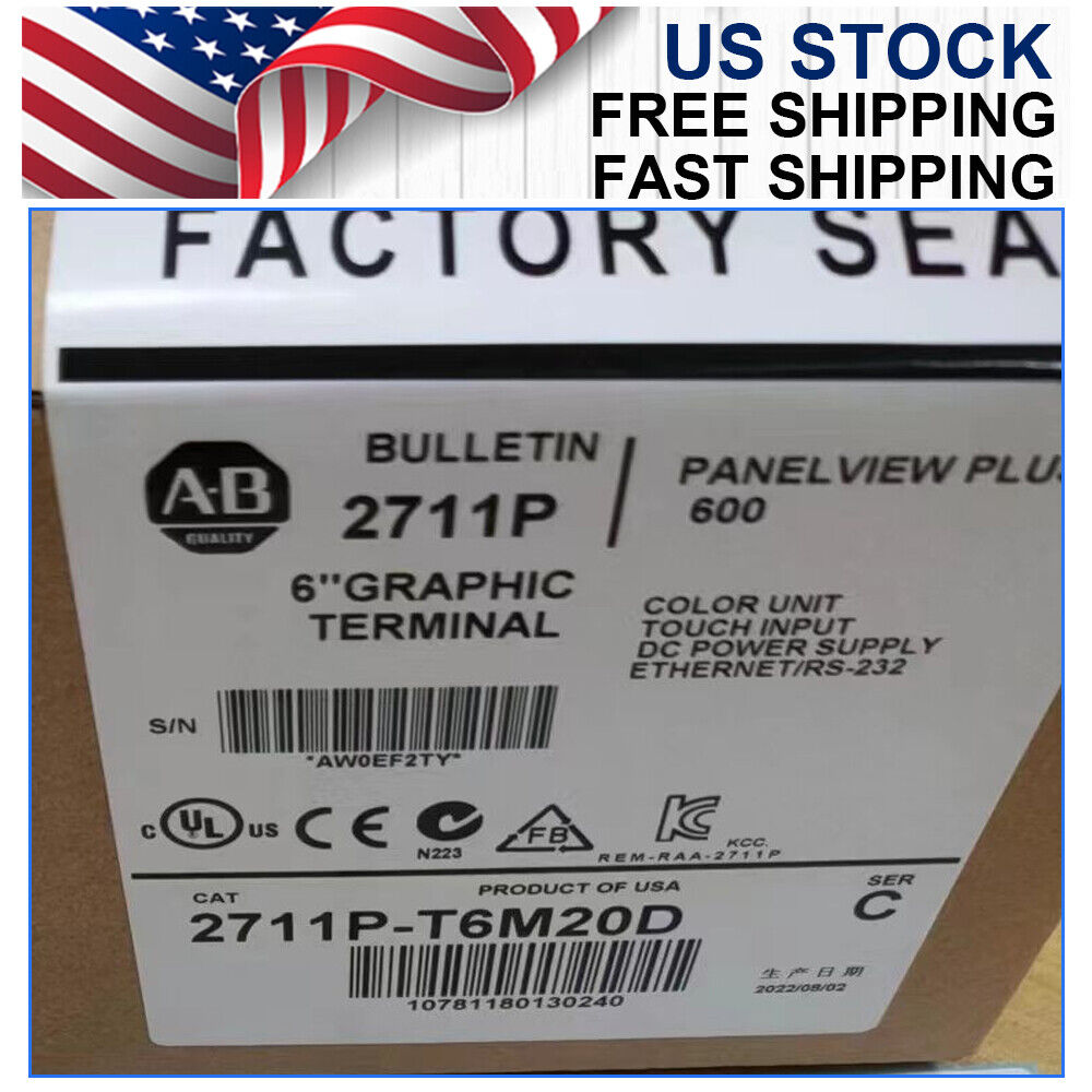 2711P-T6M20D BRAND NEW ALLEN BRADLEY Touchpad Touch Screen PanelView Plus 600 DHL / UPS / FedEx