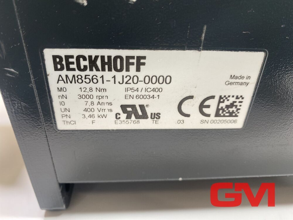 Beckhoff Servo Motor AM8561-1J20-0000 High-Torque 12,8 NM 7,8 A 3000 And / Min