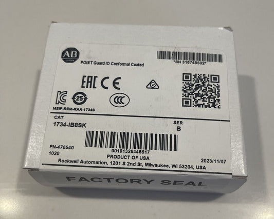 Allen-Bradley 1734-IB8SK Safety Digital Input Module AB 1734-IB8SK New In Box US Fedex or DHL